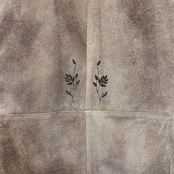 BEIGE GENUINE LEATHER VEST  SZ M - Picture 3 of 12